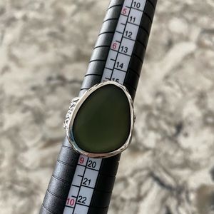 Silpada luminous green glass ring